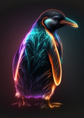 penguin neon