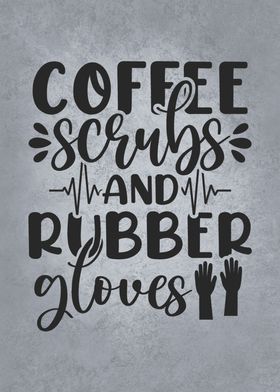 Coffee Scrubs Rubber Glove