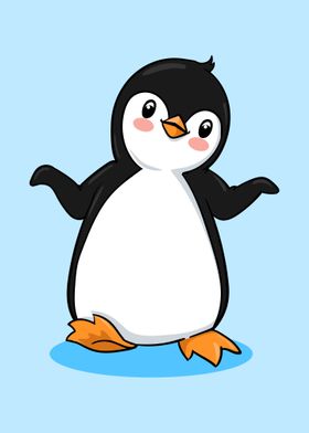 Cute happy penguin cartoon