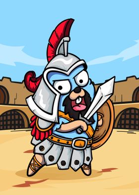 Funny monster gladiator