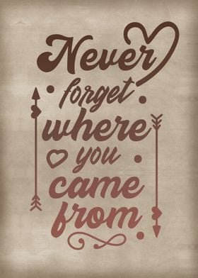 Never forget where you 