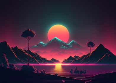 Sunset in the Retro Future