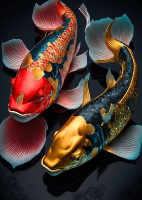 koi fish in the lake