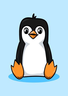 Cute happy penguin cartoon