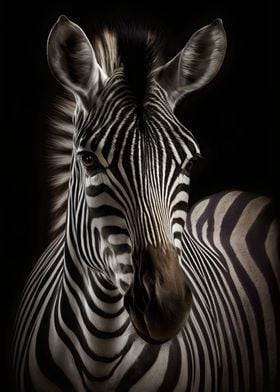 Zebra Portrait Photo