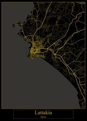 Lattakia Syria Gold Map