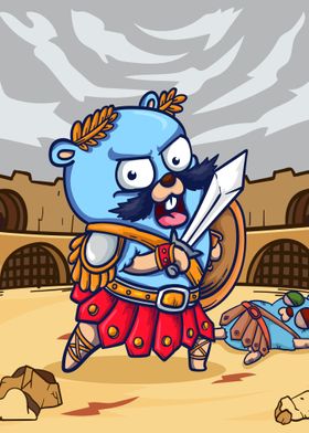 Funny monster gladiator