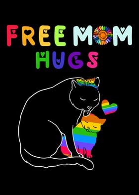 Free Mom Hugs Cat LGBT