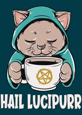 Hail Lucipurr Satan Cat