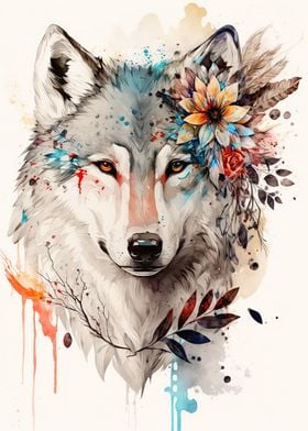 White Wolf Head 