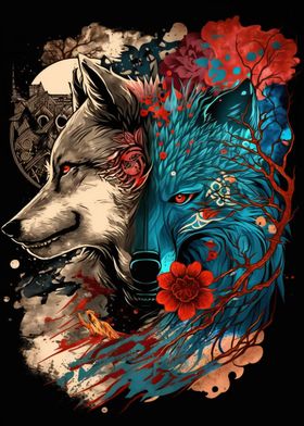Psychedelic Wolf