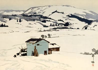 Ukiyo e Winter In Taguchi