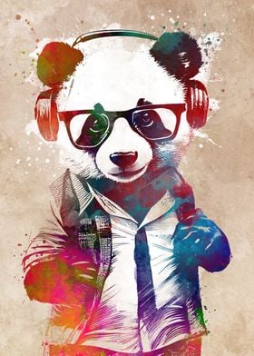 Hipster panda