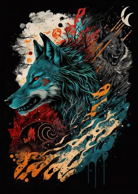 Vibrant Wolf