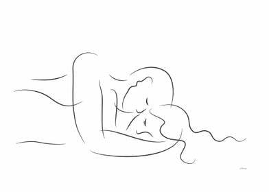 Sensual couple sketch