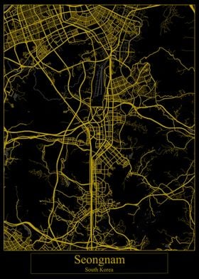 Seongnam South Korea Map