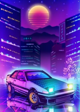 Toyota AE86 Neon City 