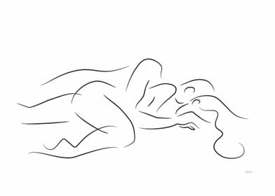 Man and woman sleeping