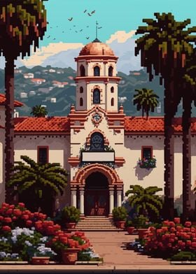 Santa Barbara 02 Pixel Art