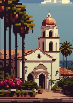 Santa Barbara Pixel Art