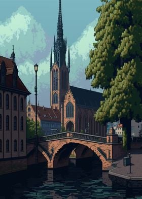 Saarbrucken Pixel Art