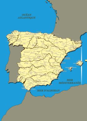 Map of Spain : Classic