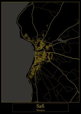 Safi Morocco Gold Map