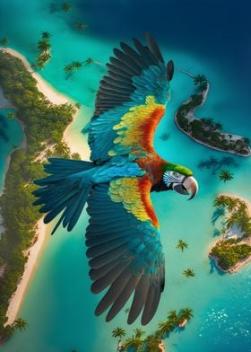 Tropical Island Macaw View