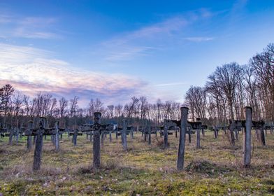 Row of crosses