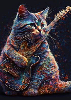 Cat playing Music