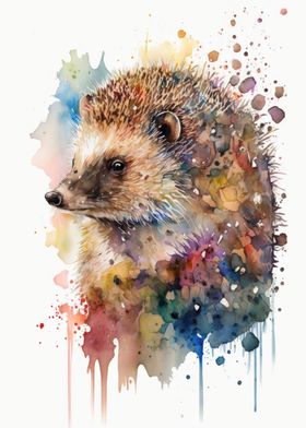 Hedgehog Hues Watercolor