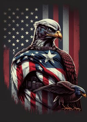 Eagle American Flag