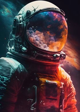 Astronaut views the World