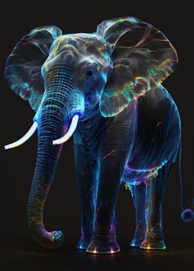 Neon elephant 