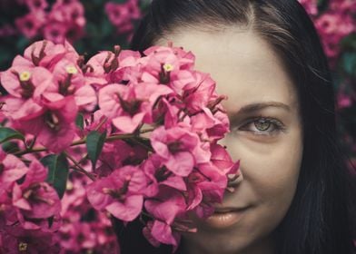 Flowers and girl