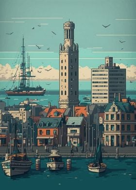 Le Havre Pixel Art