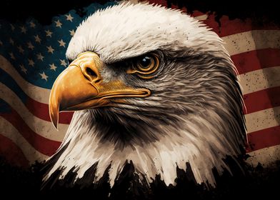 Eagle American Flag