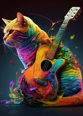 Cat playing Music