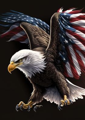 Eagle American Flag