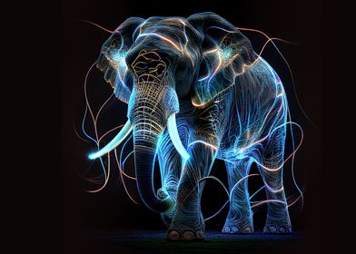 Neon elephant 