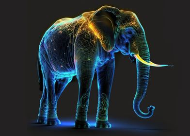 Neon elephant 