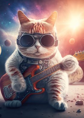 Cat playing Music