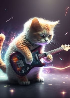 Cat playing Music