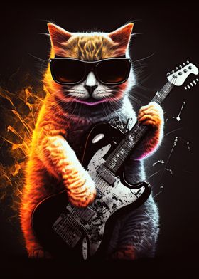 Cat playing Music