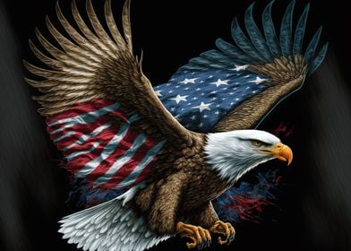 Eagle American Flag