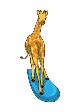 Giraffe Surfer Surfboard