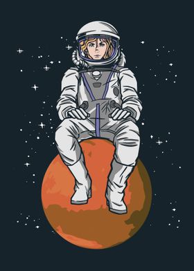 Astronaut on Mars