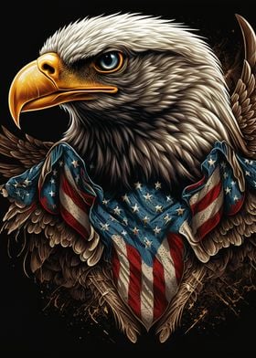 Eagle American Flag