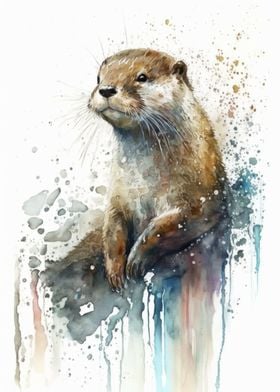 Otter Joy Watercolor