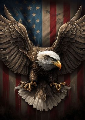 Eagle American Flag